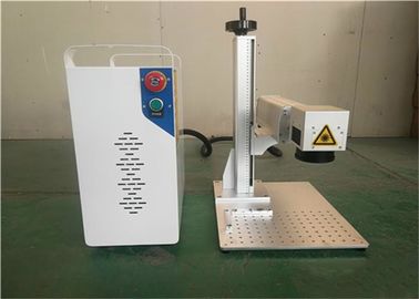 Mini Fiber Laser Marking Machine / White 20w Laser Engraving Equipment